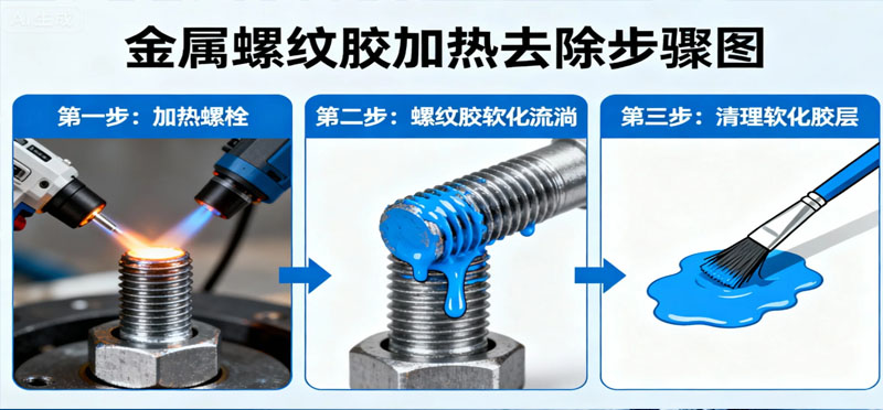 金属螺纹胶残胶怎么去除?